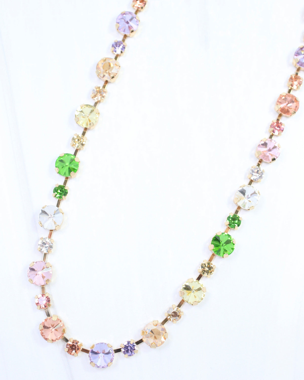 Ryan Crystal Necklace Lavender Multi