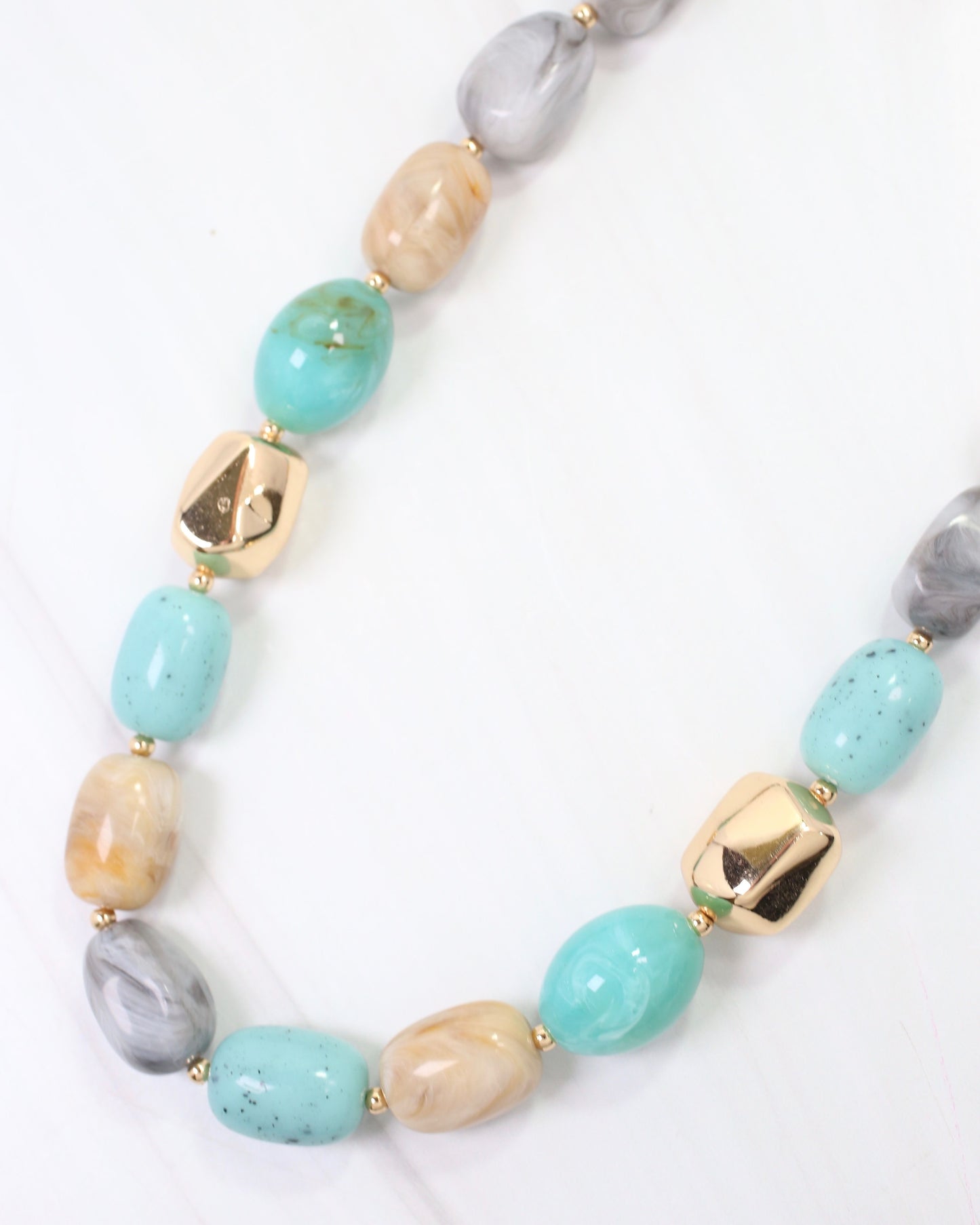 Aberdeen Stone Beaded Necklace Turquoise
