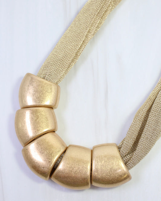 Alexis Mesh Necklace Gold