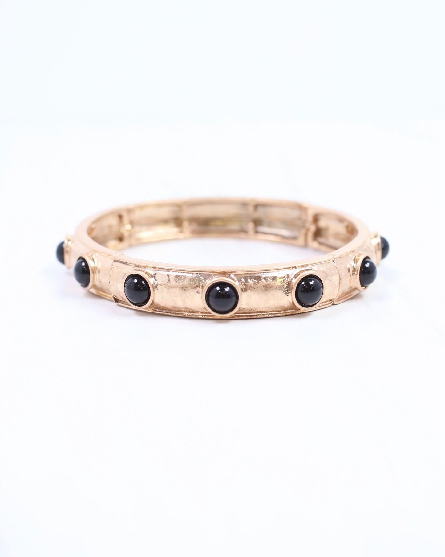 McKenna Stone Stretch Bracelet Black