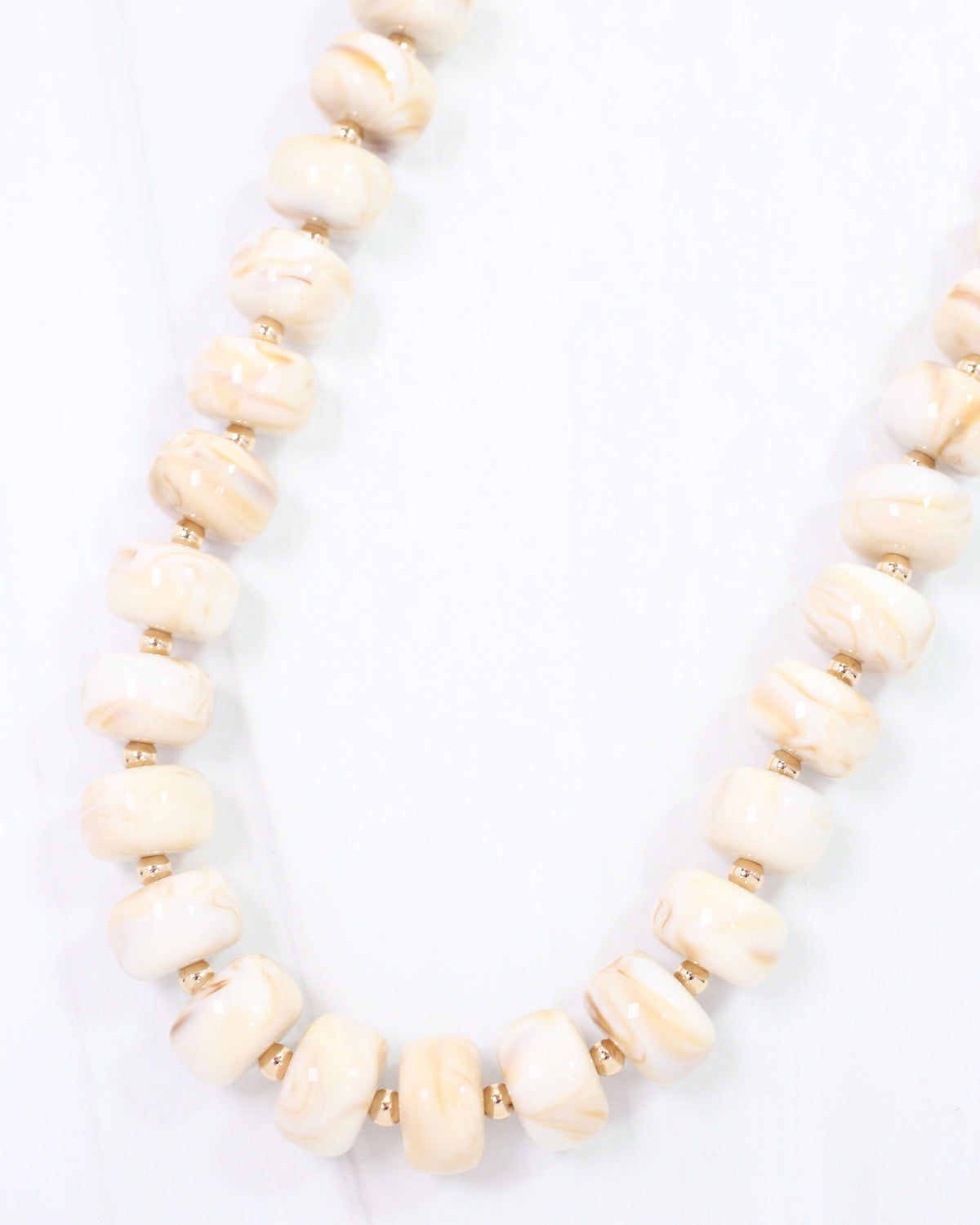 Tanner Beaded Necklace Ivory