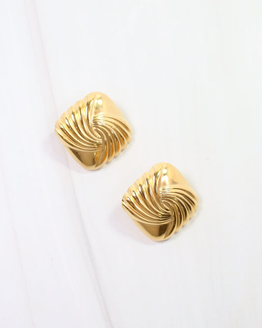 So Chic Square Earring Gold