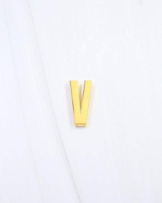 Arlett Initial Scarf Slide V Gold
