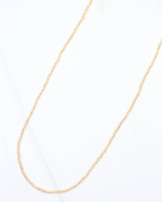 Mattie Dainty Beaded Necklace Gold