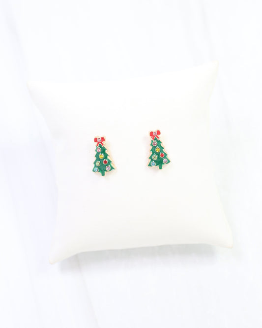All is Calm Christmas Tree Stud Multi