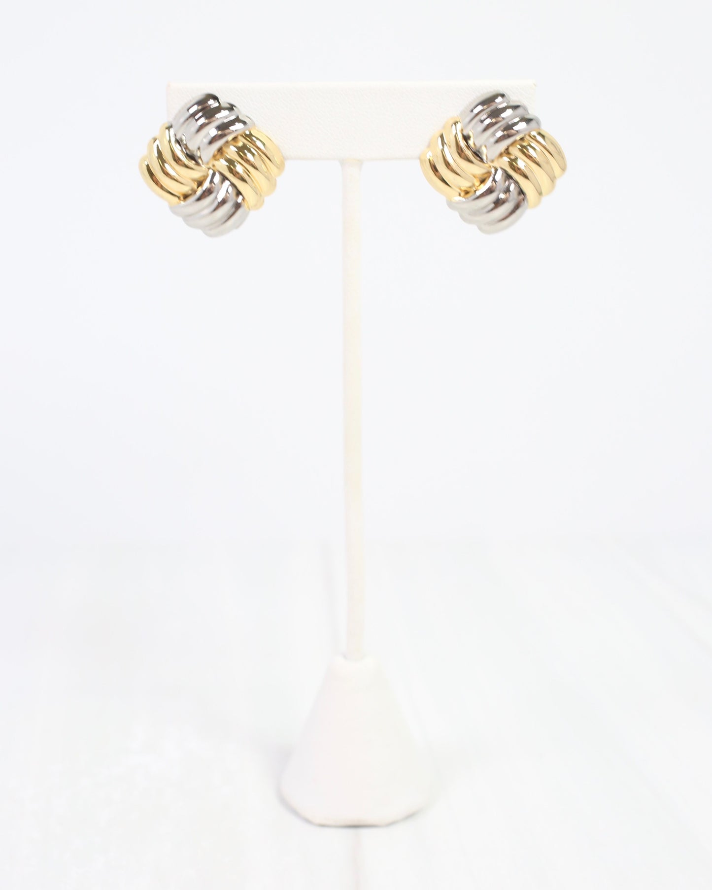 Maury Textured Post Earring Gold Silver