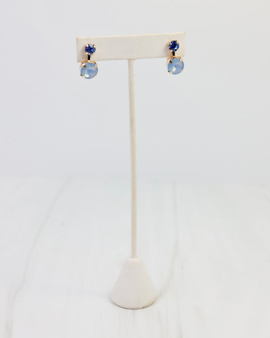 Radcliffe Rhinestone Earring Blue Opal