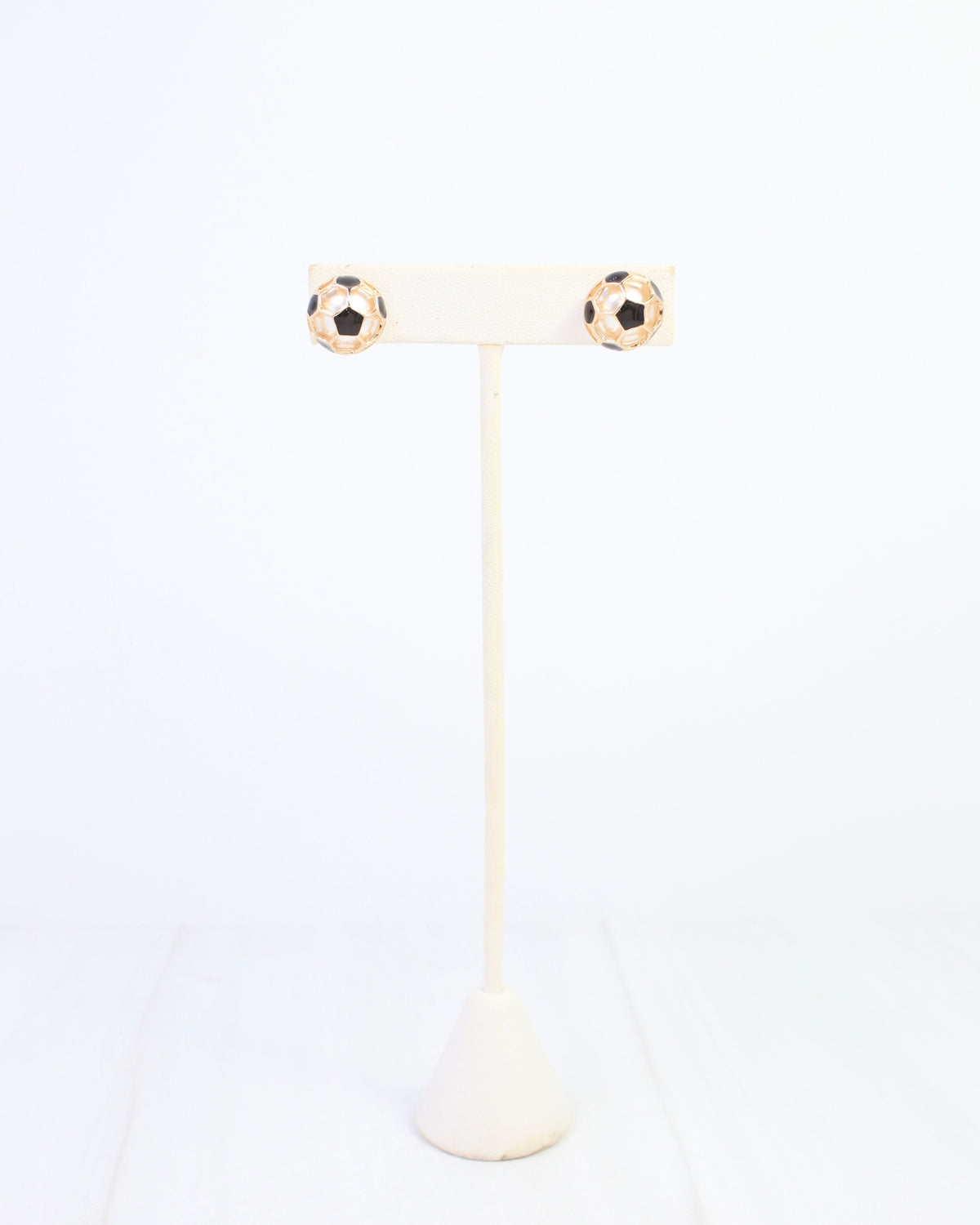 Soccer Ball Stud Earring Gold