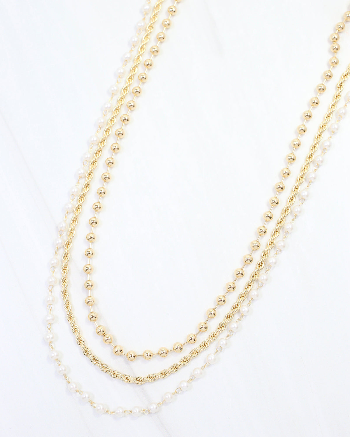 Bianca Multi Chain Necklace Gold