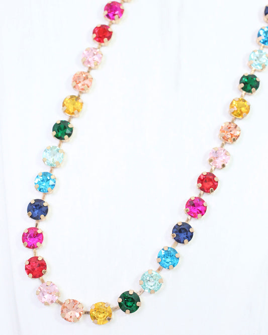Andi Rhinestone Necklace Dark Multi